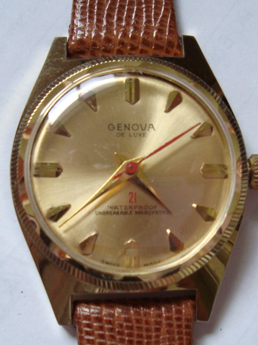 VINTAGE WIND UP GENOVA 1 JEWEL, RUN GREAT